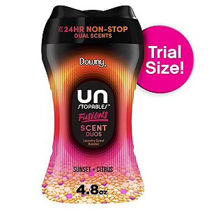 Intensificador de Perfume para Lava Roupas Downy Unstopables Fusions Sunset & Citrus Laundry Additive Beads 136g