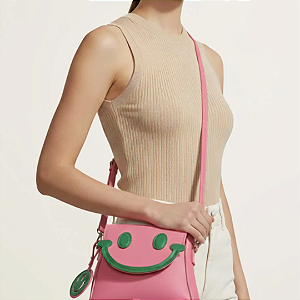 Bolsa Hoodies For Heroes Smile Today Xl Crossbody | Cor: Candy Pop