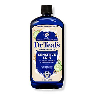 Sabonete Líquido Dr Teal’s Sensitive Skin with Colloidal Oatmeal & Cucumber Extract Foaming Bath 1000ml