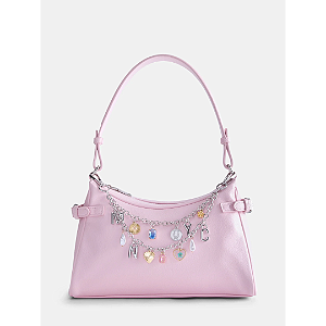 Bolsa Madden NYC Women’s Shoulder Bag with Charm | Pink