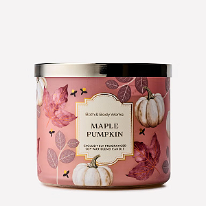Vela Bath And Body Works Maple Pumpkin 3-Wick Candle