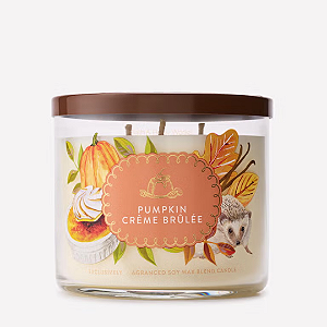 Vela Bath And Body Works Pumpkin Crème Brûlée 3-Wick Candle