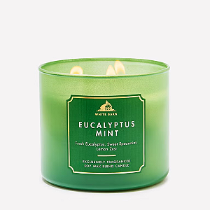 Vela Bath And Body Works Eucalyptus Mint 3-Wick Candle