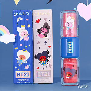 Gloss Labial Colourpop Sparkle + Swirl Lip Gloss Duo | Cor: Royal n' Tough | BT21