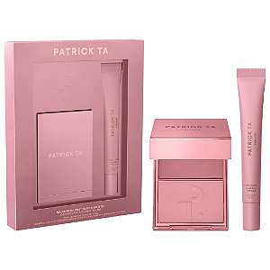 Kit Blush e Balm Labial Patrick Ta Major Headlines Double-Take Crème & Powder Blush Duo & Lip Balm Makeup Gift Set | Cor: Something Sweet, Vanilla Chai