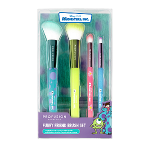 Kit de Pinceis Profusion Cosmetics Monters Inc 4 PC Brush Set