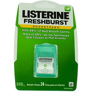 Pastilhas Listerine Freshburst Pocketpaks Portable Breath Strips | Spearmint