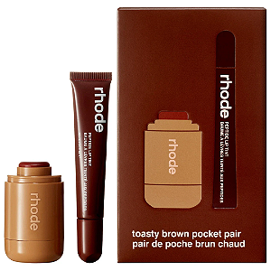 Kit Blush e Balm Labial Rhode Pocket Pair Limited Edition Lip + Cheek Set | Cor: Toasted Teddy + Espresso