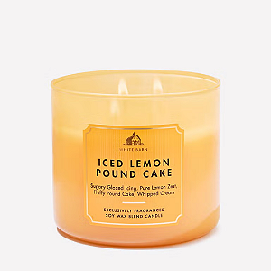 Vela Bath and Body Works Iced Lemon Pound Cake 3-Wick Candle