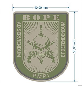 BRASÃO BOPE PMPI - LAPIDE DO GORRO