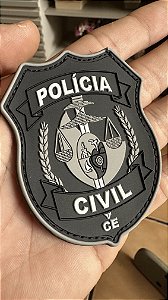 EMBORRACHADO BRASÃO POLÍCIA CIVIL