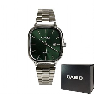 Relógio Casio Vintage A138 Prata Verde