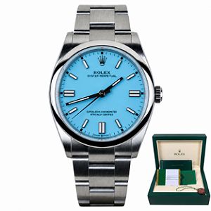 Rolex Oyster Perpetual 40mm Azul Tiffany Automático