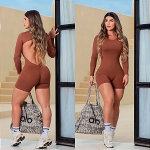 Macaquinho Manga Marrom