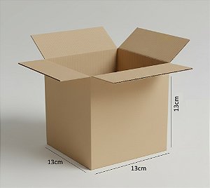 CAIXA DE PAPELÃO QUADRADA 13X13X13cm PARA PEQUENOS