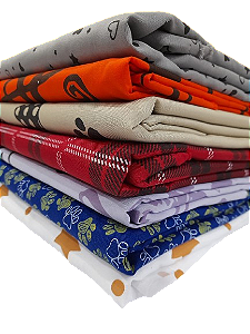 KIT DE RETALHOS TECIDOS PLANOS - 10MTS - LEIA A DESCRIÇÃO.