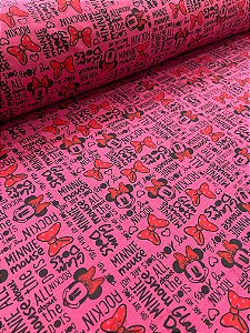 MALHA PV - MINNIE C/ ESCRITAS PINK