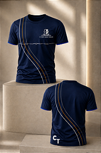 CAMISETA ESCOLA - CARLOS TANCLER - AZUL MARINHO