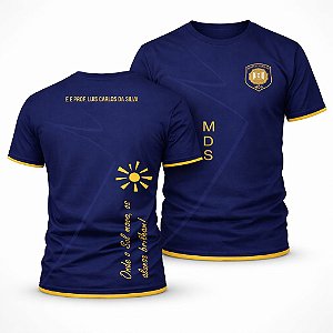 CAMISETA ESCOLA - Prof Luiz Carlos - Antiga MDS - Azul marinho.