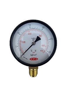 MANÔMETRO RETO DN 100MM - 450PSI X 30KG