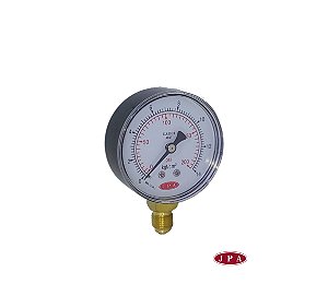 MANOMETRO RETO 62MM 200PSI X 14KG ROSCA ¼ AÇO CARBONO