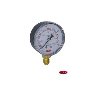 MANOMETRO RETO 62MM 300PSI X 20KG ROSCA ¼ AÇO CARBONO