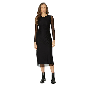 Saia reta tule fenda lateral Malwee