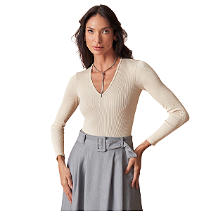 Body feminino manga longa jo Estratosfera