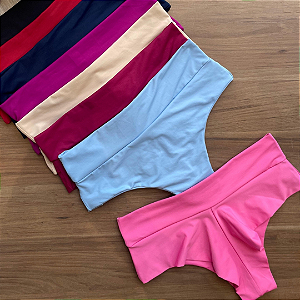 Calcinha básica em microfibra toda em tecido duplo