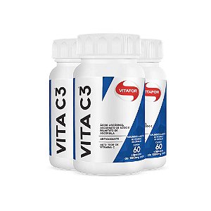 3X Vitamina C3 1000mg - 60 caps. - Vitafor