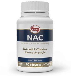 NAC N-Acetil L-Cisteína 600mg 60 caps. Vitafor