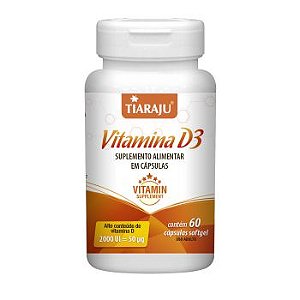 Vitamina D3 - 2000UI - 60 caps. - Tiaraju