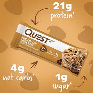 1 Un - Quest Bar - 60g - Cookies c/ Gotas - Quest Nutrition