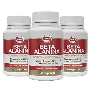 Kit 3x Beta Alanina 120 caps Vitafor