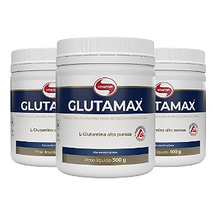Kit 3x Glutamina Glutamax 300g Vitafor