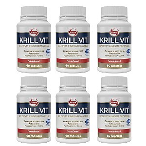 Kit 6x Krill Vit 60 caps. Vitafor