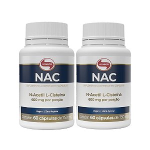 Kit 2x NAC N-Acetil L-Cisteína 600mg 60 caps. Vitafor