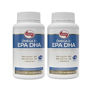 Kit 2x Omega 3 EPA DHA 120 caps. Vitafor