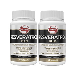 Kit 2x Resveratrol Plus 165mg 60 caps Vitafor
