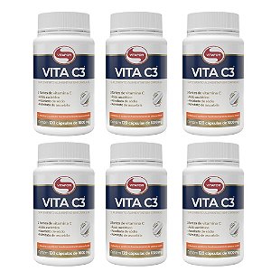 Kit 6x Vitamina C3 1000mg 120 caps. Vitafor