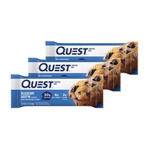 Kit 3 Un - Quest Bar - 60g - Blueberry Muffin - Quest Nutrition