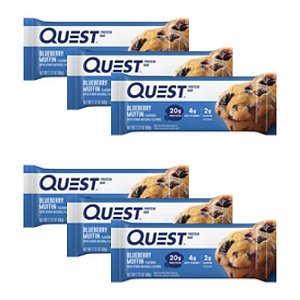 Kit 6 Un - Quest Bar - 60g - Blueberry Muffin - Quest Nutrition