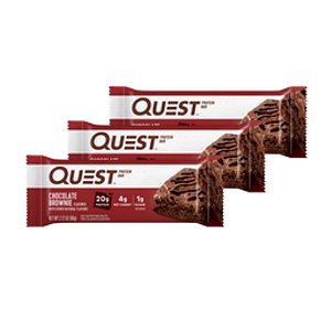 Kit 3 Un - Quest Bar - 60g - Chocolate Brownie - Quest Nutrition