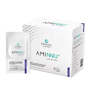Aminnu EAAs Sem Xilitol Sabor Blueberry 10g 30 Sachês Central Nutrition