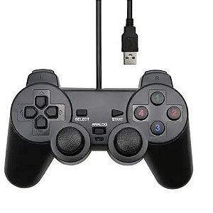 Controle Joystick Playstation 2 USB Analógico P/ Computador PC - AMS  ACESSÓRIOS - Controles Remotos, Cabos e Acessórios