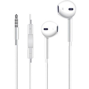 Fone de Ouvido Apple, EarPods, 3,5 mm, Branco