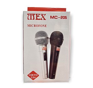 Kit 2 Microfone Dinâmico Cabo 2.5 M P10 Caixa De Som Karaokê