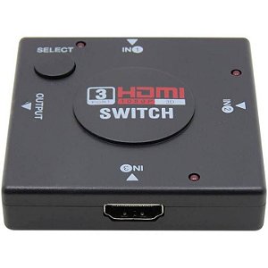 Chave Seletora Switch Hub Hdmi 3 Entradas X 1 Saida