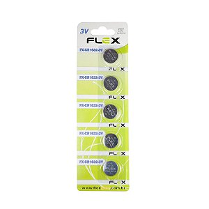 Bateria 3v Fx-cr1632 De Lithium Botão Com 5 Peças Na Cartela