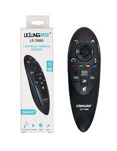 Controle Remoto Magico P/ Tv LG Smart/3d/4k/ Full Hd LE-7686